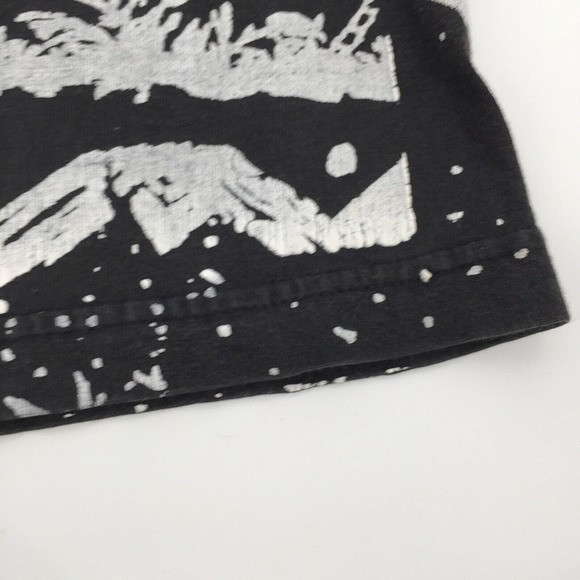 Vintage 1990s Laguna AOP Tropical Single Stitch T-Shirt Large Black White L - Picture 4 of 8